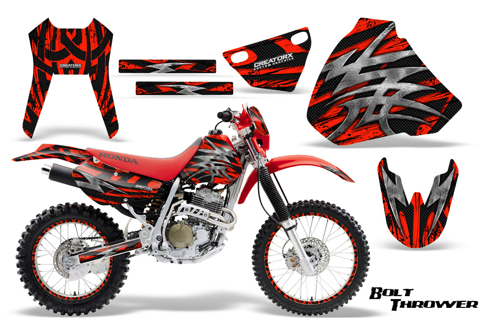 Honda XR 400 Graphics Kit Bolt Thrower Red NP Rims